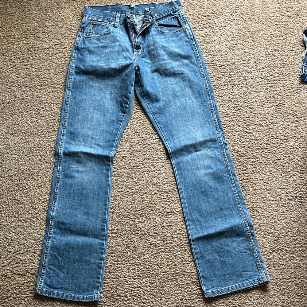 Wrangler Men's Straight Fit Blue Jeans